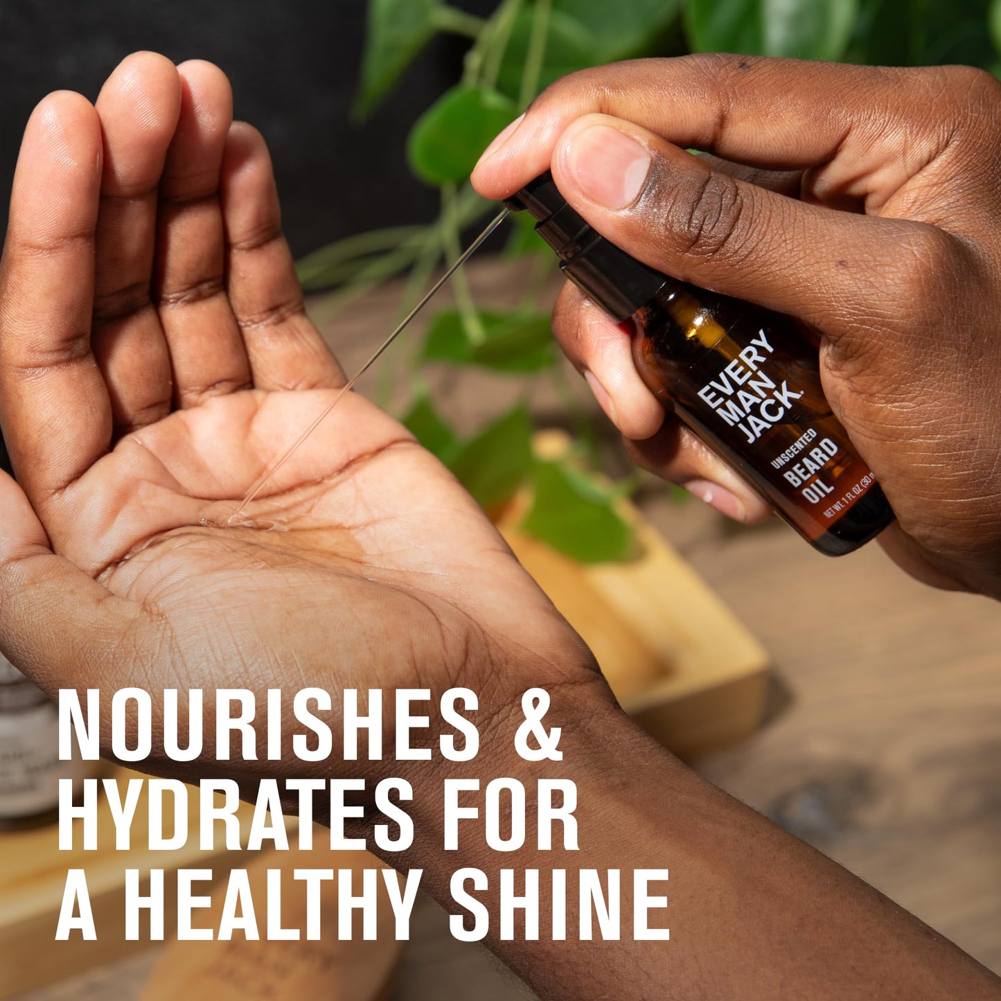 Every Man Jack Men's Beard Oil - Aged Bourbon Fragrance - Deeply Moisturizes and Softens Your Beard and Adds a Natural Shine - Naturally Derived with Shea Butter and Argan Oil - 1 fl oz