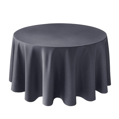 Biscaynebay Textured Fabric Round Christmas Table Cloths 108", Burgundy Water Resistant Washable Folding Table Covers for Dining, Kitchen, Wedding, Parties Machine Washable