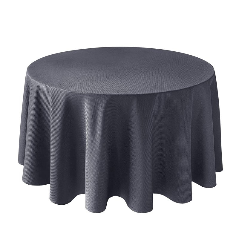 Biscaynebay Textured Fabric Round Christmas Table Cloths 108", Hunter Green Water Resistant Folding Table Covers for Dining, Kitchen, Wedding, Parties etc. Machine Washable