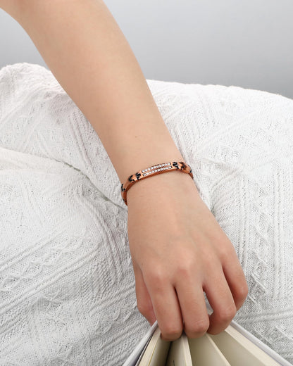 MagEnergy Copper Bracelet for Women, 99.9% Pure Copper Magnetic Bracelet, Adjustable Bracelet Jewelry Gifts (Crystal Style)