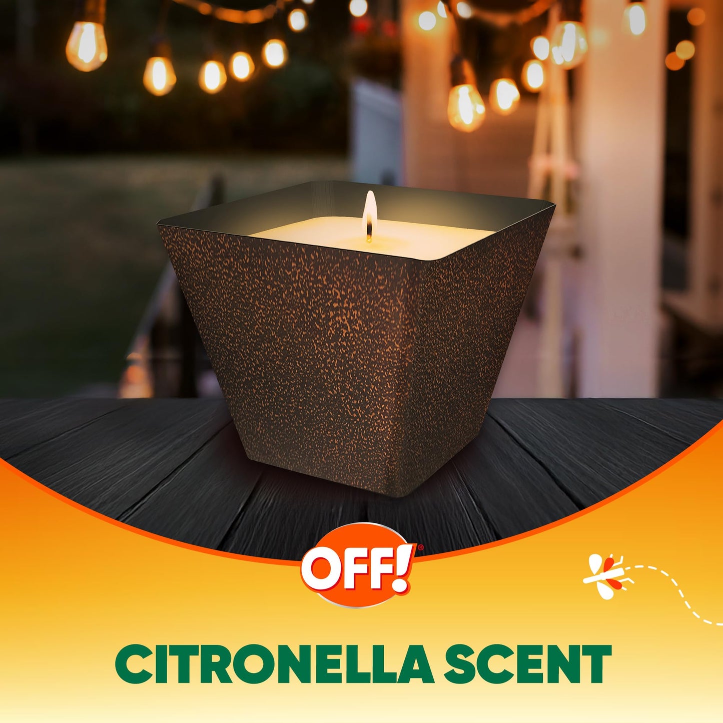 OFF! Backyard Citronella Scented Candle Burns Up to 40 Hours Provides Ambiance and a Gentle Glow for Backyard Outdoor Occasions 18 Ounce (Pack of 1)