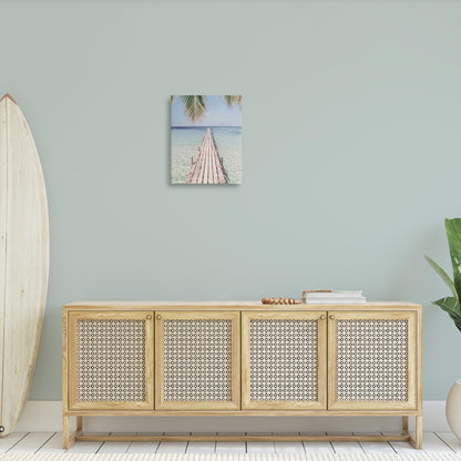 Stupell Industries 'Tropical Dock on Beach'| Canvas Art