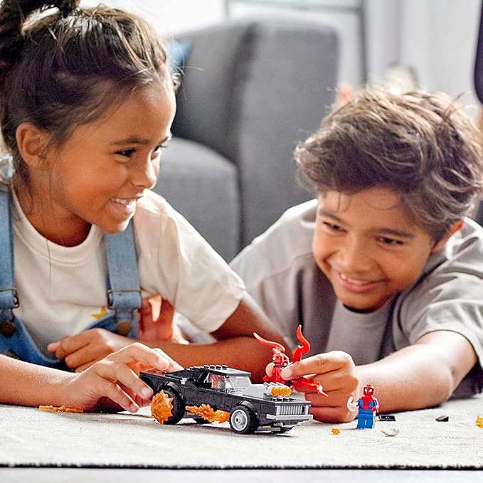 LEGO Marvel Spider-Man: Spider-Man and Ghost Rider vs. Carnage 76173 Collectible Building Toy for Kids New 2021 (212 Pieces) Multicolor