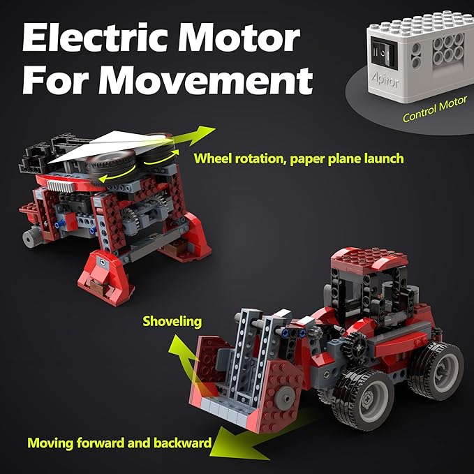 Robot B STEM Kits - Includes Large Storage Organizer 8 in 1 Electric Monster Truck Building Toys for Kids 6-8 8-10 Educational Construction Science Kit for Boys 6-12 Christmas Birthday Gift