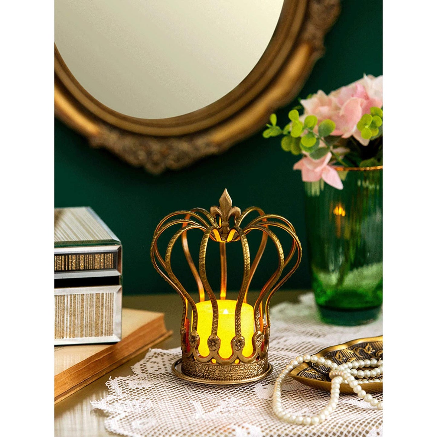 XILIN-1987 Candle Holderss European Style Brass Candle Holder Creative Candle Stand Home Decoration Decoration Home Dining Table Candlesticks Decorative Candlestick