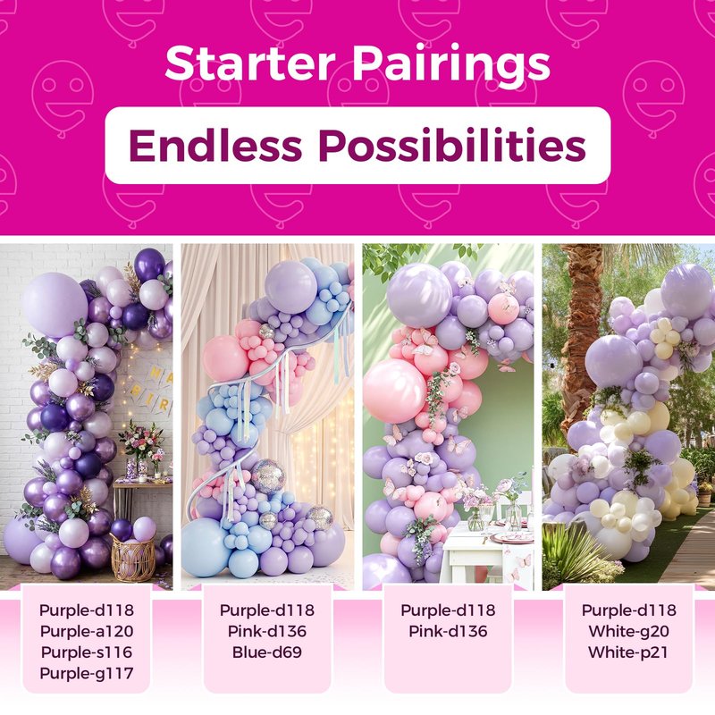Bezente Pastel Purple Latex Party Balloons - 30 Pack 18 inch Round Helium Pale Lavender Light Purple Lilac Balloons for Bridal Shower Gender Reveal Wedding Party Decorations