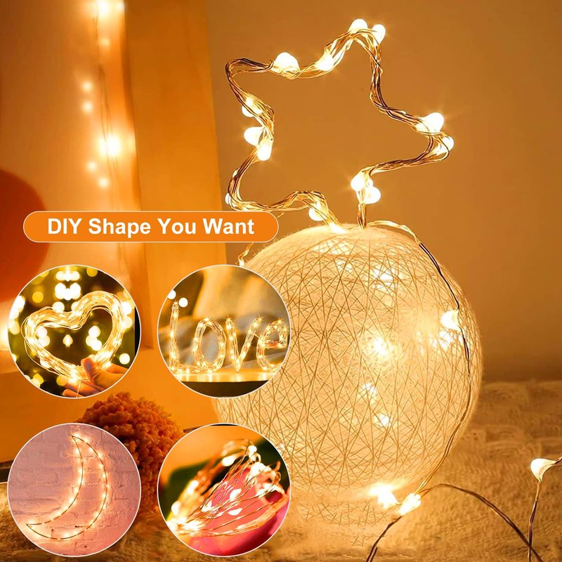 12Pack Fairy Lights Battery Operated, 7ft 20 LED 3 Modes Speed Twinkle Mini String Lights Waterproof Silver Wire Firefly Starry Lights for Mason Jars Wedding Party Christmas Decorations