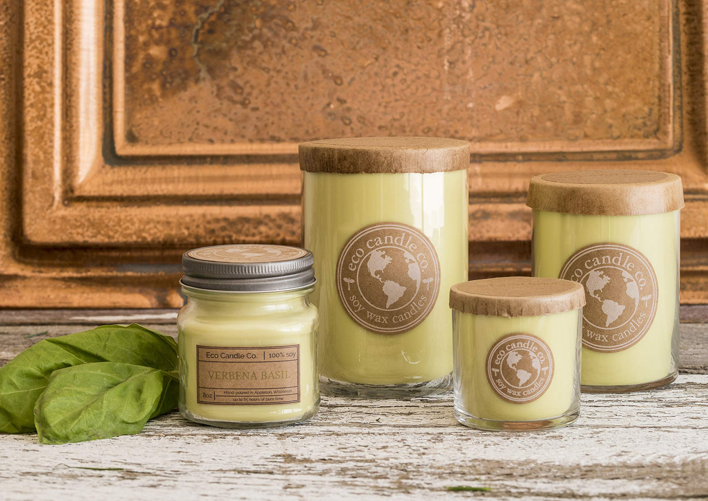ECO CANDLE CO. Recycled Candle, Snowflakes, 26 oz. - Scents of Winter, Flowers, & Mint - 100% Soy Wax, No Lead, Kraft Paper Label & Lid, Hand Poured, Phthalate Free, Made from Midwest Grown Soybeans
