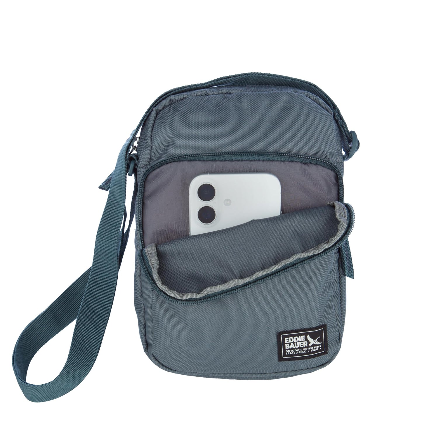 Eddie Bauer Jasper Crossbody Bag with Zippered Main Compartment and Adjustable Shoulder Strap