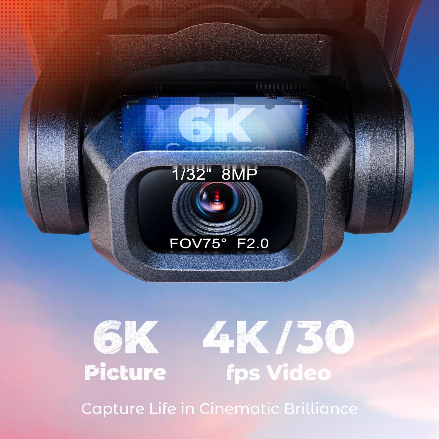 V11PRO Drone with 8K Camera for Adults, 3-Axis Gimbal Drones with 4K/30fps Video, 48 Million Pixels, 80min Flight Time with 2 Batteries, 6KM Video Transmission Quadcopter, Professional Drone