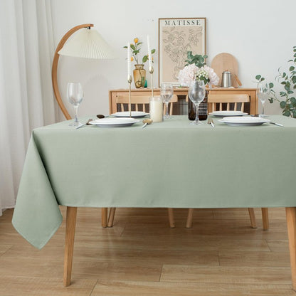 Biscaynebay Tablecloth for Rectangle Tables-60x84 Inch Sage Outdoor Picnic Table Cover-Rectangular Folding Reusable Table Cloths Water Resistant for Kitchen Camping Dining Room Patio Banquet Party
