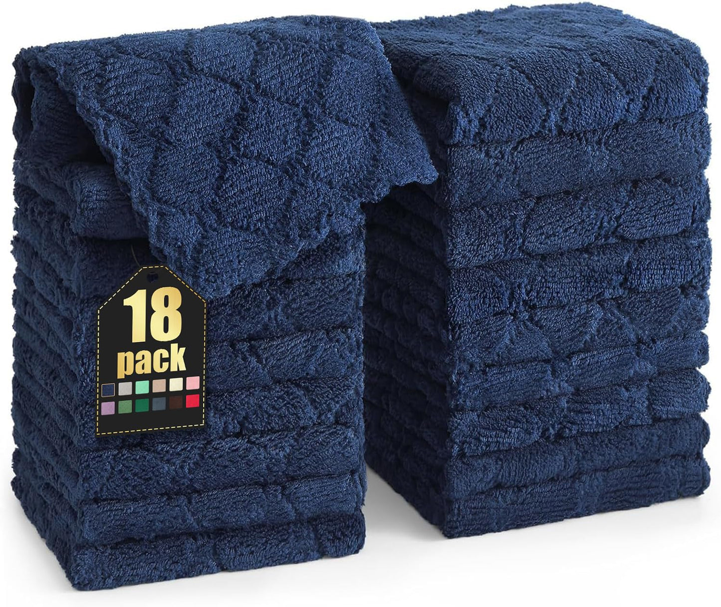 Homaxy 12 Pack Kitchen Dish Cloths (10 x 10 Inches, Grey), Super Soft and Absorbent Coral Velvet Dish Towels, Nonstick Oil Fast Drying Microfiber Cleaning Cloth, No Lint Household Dishcloths