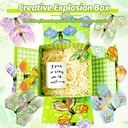 XLSXEXCL Birthday Explosion Gift Box, Birthday Butterfly Flying Surprise Gift Box, DIY Exploding Surprise Gift for Birthdays, Wedding, Mother's Day, Anniversaries