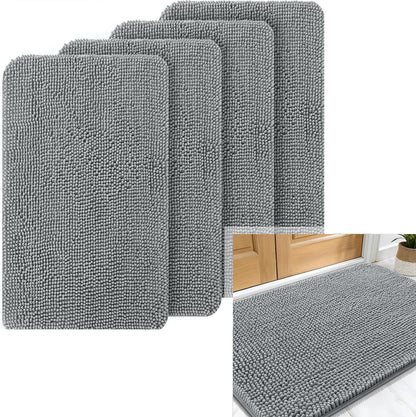 OLANLY Dog Door Mat Bundle - 5 Pieces in Grey | 4 Doormats (30x20) + 1 Extra Mat (30x20)