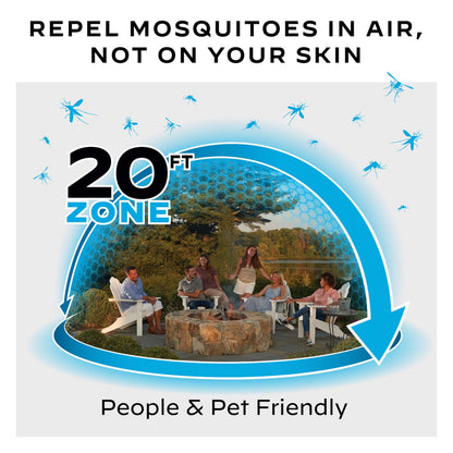 Thermacell Mosquito Repeller E-Series Rechargeable with 20' Mosquito Protection Zone; Up to 9-Hr Battery Life; Includes 12-Hr Refill; Flame or Scent; DEET-Free Bug Spray Alternative