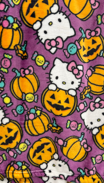 Northwest Hello Kitty Cloud Throw, Black Cheetah Pattern with Rainbows, 60" x 70"