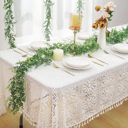 Dolicer 2 Packs Eucalyptus Garland with LED Lights String, 12Ft Faux Eucalyptus Greenery Garland, Artificial Hanging Green Eucalyptus Leaves Vine Wedding Backdrop Arch Wall Table Decor (Grey Green)