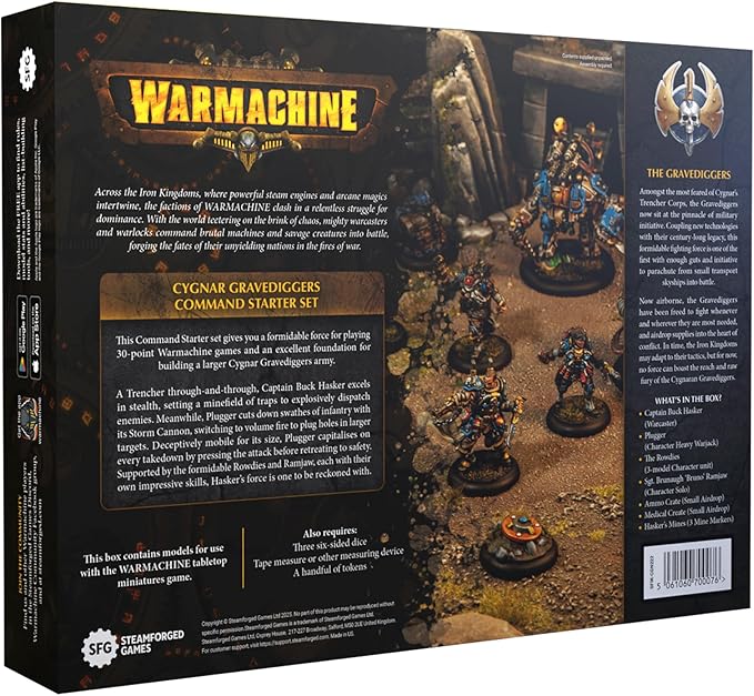 Steamforged Games Warmachine: Cygnar Gravediggers Command Starter