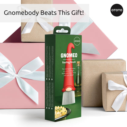OTOTO Gnomeo Pastry Brush - Silicone Basting Brush for Cooking, Spread Oil Butter Sauce for BBQ Grill Baking, Gnomes Gifts for Women, Cute Funny Kitchen Gadgets