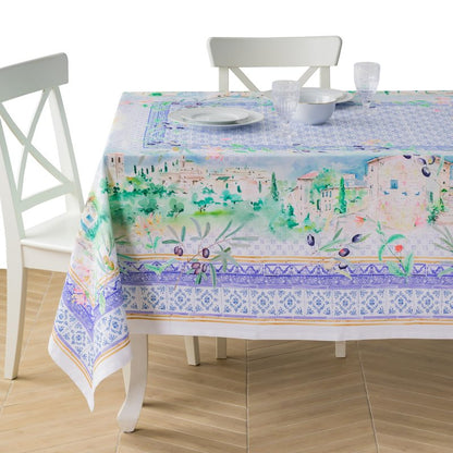Maison d' Hermine Premium Table Cloth Rectangle Table 100% Combed Cotton 108 x 70 Inches Tablecloth Reusable Decorative for Dining Room, Farmhouse, Home, Party, Festive & Wedding - Luberon