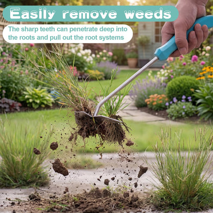 JRKJQBV Garden Weed Tool,2026 Portable Gardening Tools,Adopting Ergonomic Handle Design,Stainless Steel Weeding Tools,Hand Weeder Tool Suitable for Farm Planting,Gardening