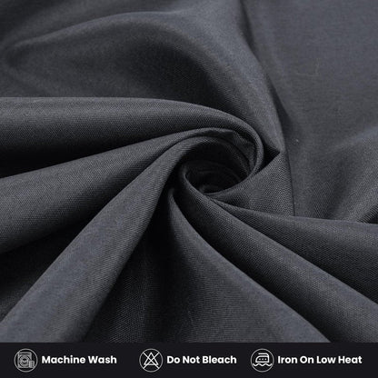 Ascoza 2 Pack Fitted Tablecloth for 4 Foot Rectangle Tables 48 x 24 Inch Black Table Covers Water Resistant Polyester Table Cloth for Wedding, Parties,Display, Trade Show (Black)