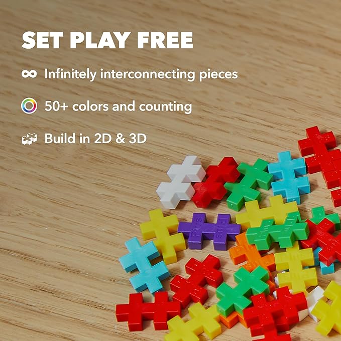 PLUS PLUS Learn to Build Set Interlocking Mini Building Blocks 3D Puzzle Construction Stem Toy for Kids - Basic Mix 400 Pieces