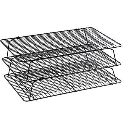 Pleafind 3 PCS Stackable Cooling Rack -16 x 10 Inch Wire Rack, Heavy Duty Stainless Steel Baking Racks, Cooling Racks for Cooking and Baking Cookie Pizza Cake, Oven and Dishwasher Safe