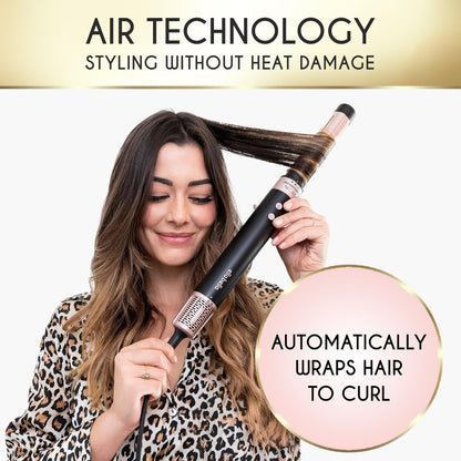 ELLA BELLA® 6 in 1 Professional Hot Air Styler • Powerful Hair Dryer & Straightener Set • Styling Without Heat Damage • Fast Drying Curling Volumizing Straightening • Includes Protective Travel Case