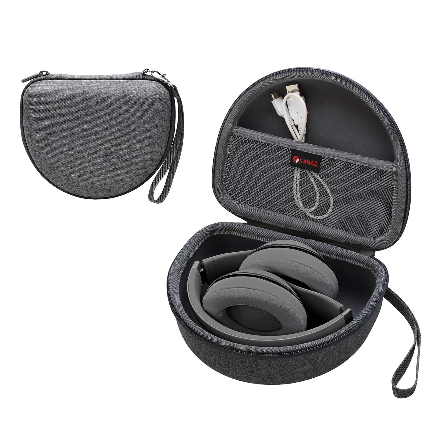 Headphone Case Compatible with Beats Studio Pro/Solo 4 / Studio 3 / Solo 3 / Picun B8 / BERIBES/JLab JBuds Lux ANC Wireless Bluetooth Noise Cancelling Headphones (Dark Grey)