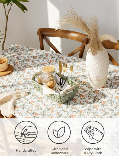 StorageWorks Round Woven Basket - Paper Rope with Wooden Handles | Bosana Green, 2-Pack for Gifts & Storage