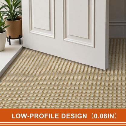 Regine Switzerland Dirt Trapper Door Mat - Non-Slip, Absorbent Indoor Entrance Rug | 20" x 32", Beige White