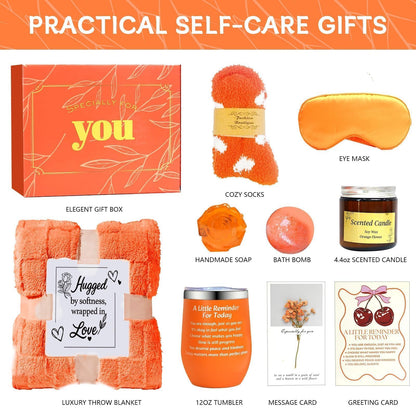 Mothers Day Gifts - Self Care Gift Get Well Relaxing Spa Galentines Day Gift Basket Set, Birthday Spa Gift Baskets for Women for Mom, Sister, Friends Teacher Girlfriend