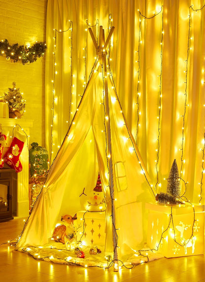 66FT 200 LED Christmas Tree Lights - Twinkle Fairy String Lights with 8 Flashing Modes | Warm White for Indoor & Outdoor Holiday Decor