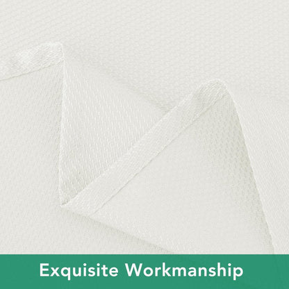 Biscaynebay Textured Fabric Tablecloths 90x132 Inches Rectangular, Ivory Water Resistant Tablecloths for Dining, Kitchen, Wedding, Parties etc. Machine Washable