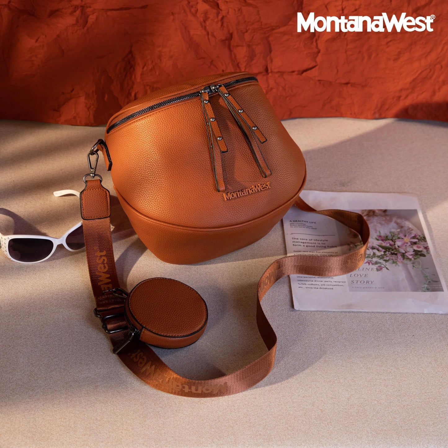 Montana West Large Crossbody Bags for Women Bum Bag Sling Purse with Adjustable Strap
