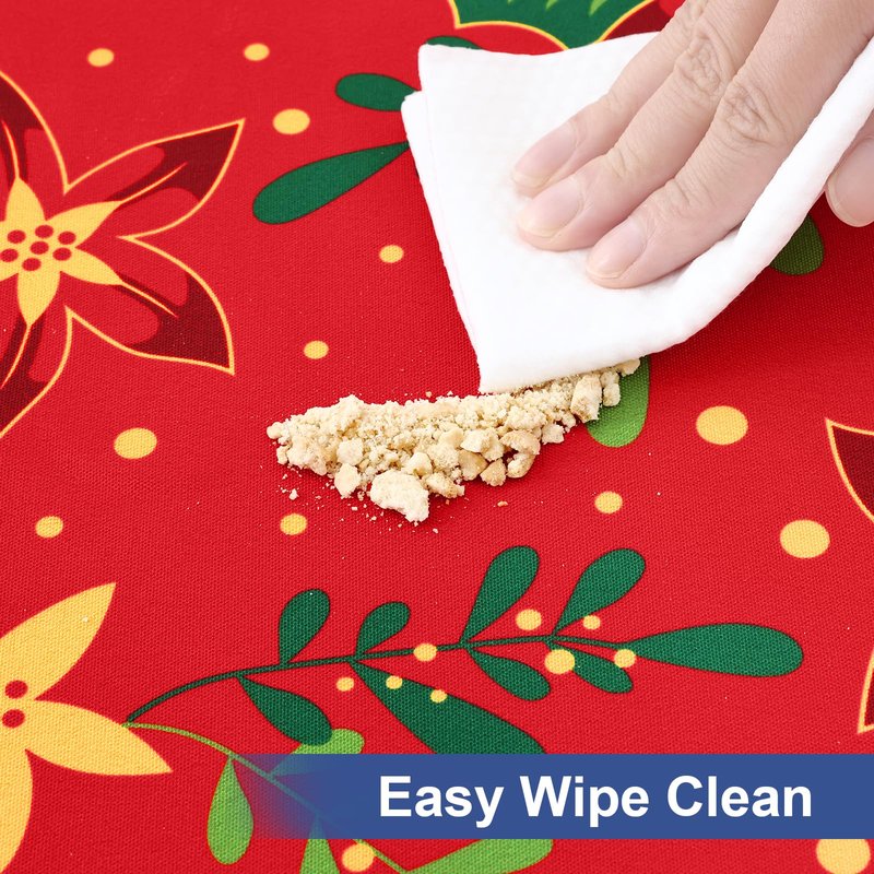 homing Round Elastic Fitted Tablecloth, Water-Resistant Fabric Tablecloths for 45"-56" Tables, Washable Polyester Table Cover for Picnic, Caming, Dinner, Indoor & Outdoor, Flowers