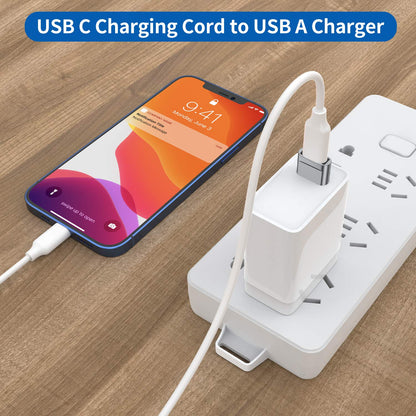 USB C Female to USB Male Adapter (4-Pack), Type C to USB A Charger Converter for iPhone 16 15 14 13 12 11 Plus Pro Max, Samsung Galaxy S24 S23 S22 Ultra, Apple iWatch Watch Series 7 8, AirPods, iPad
