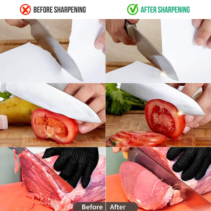 Knife Sharpening Stone Kit - Goodjob Premium Japanese Whetstone Knife Sharpener Stone Set - Dual Grit 1000/6000 Water Stones with Non-Slip Silicone Base, Angle Guide, Flattening Stones