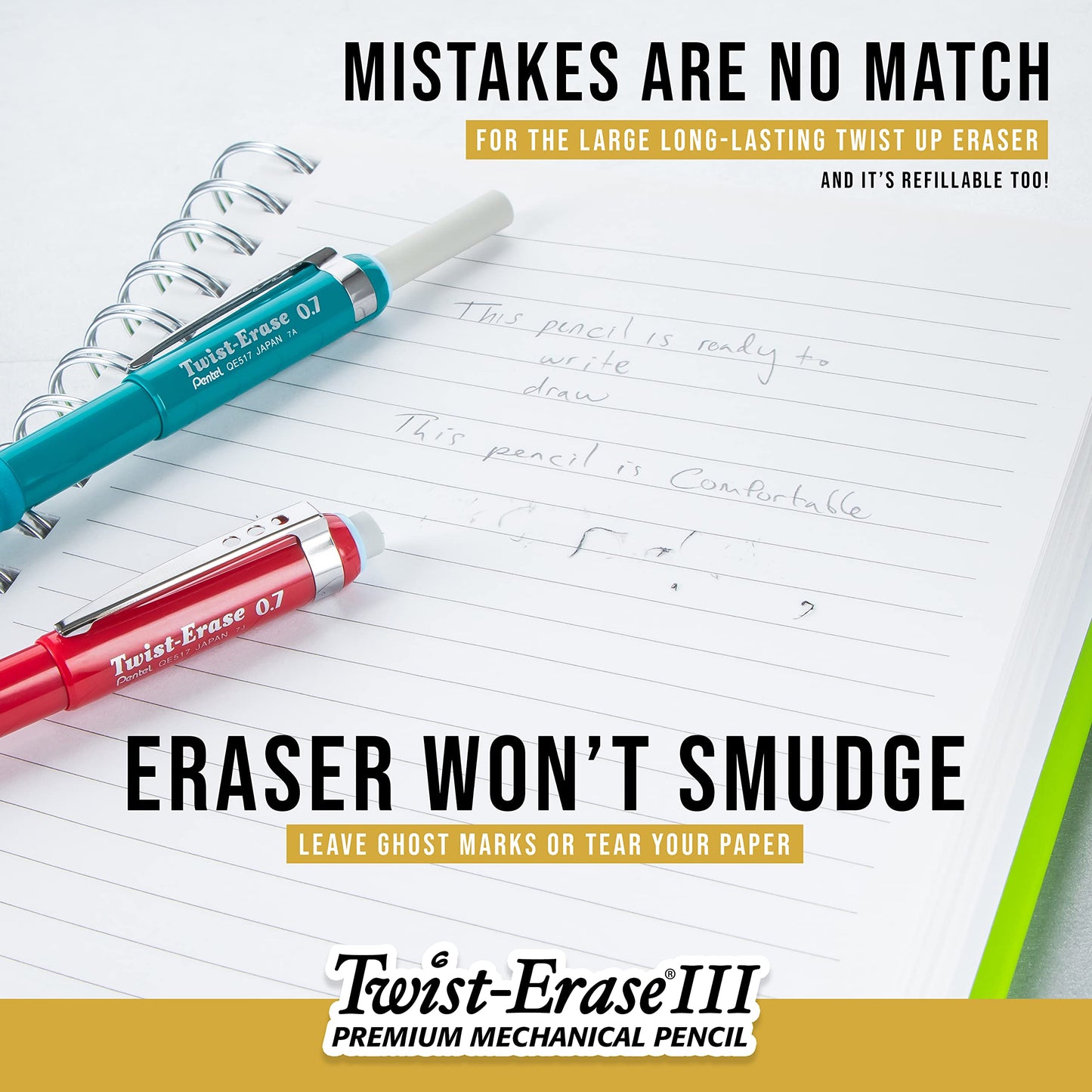 Pentel Twist-Erase III Mechanical Pencils, No.