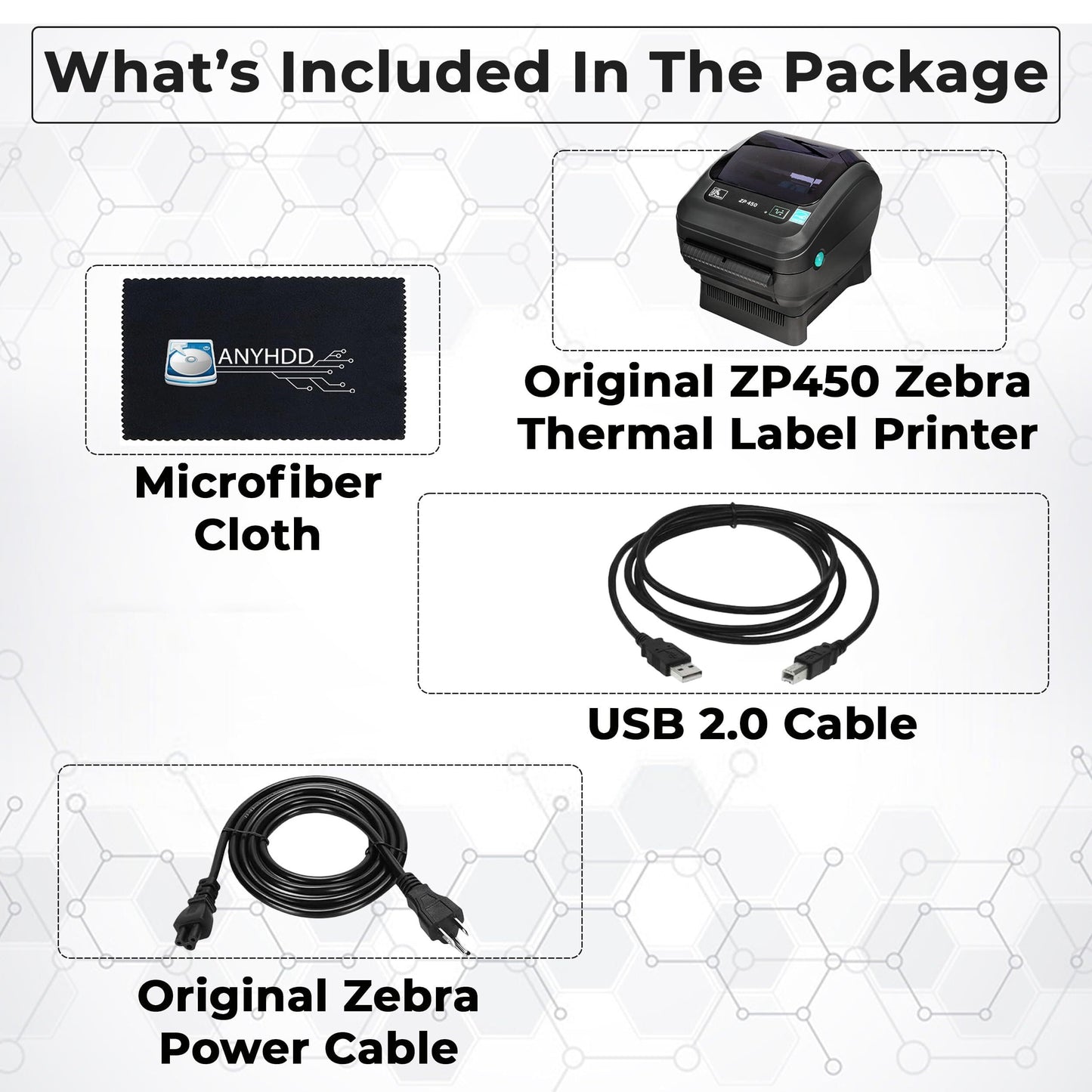 Zebra ZP450 Thermal Label Printer – 4x6 Direct Thermal Shipping Label Printer, USB Barcode & Address Label Maker for Small Business, Warehouse & Online Sellers (Renewed)