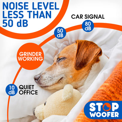 STOPWOOFER Dog Nail Grinder with 2 LED Light for Small Medium Large Dogs - New Version 2-Speed Powerful Electric Pet Nail Trimmer Quiet Painless Paws Grooming - Rechargeable Pet Nail Grinder for Dogs