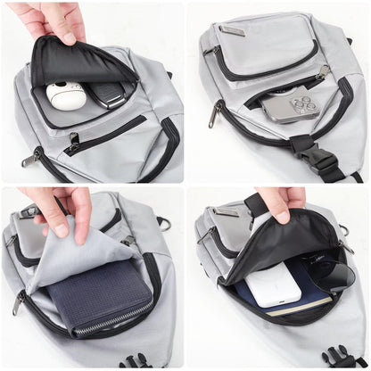 AMJ Crossbody Sling Bag Men Women, Casual Shoulder Backpack, Chest Daypack Satchel for Hiking Travel