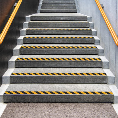 SinoPack Anti Slip Tape Black and Yellow 6in x 40ft, Heavy Duty Grip Tape for Stairs, Ramps, Truck Steps, Floors, Waterproof Non-Slip Traction Tape for Indoor & Outdoor Safety Hazard Warning