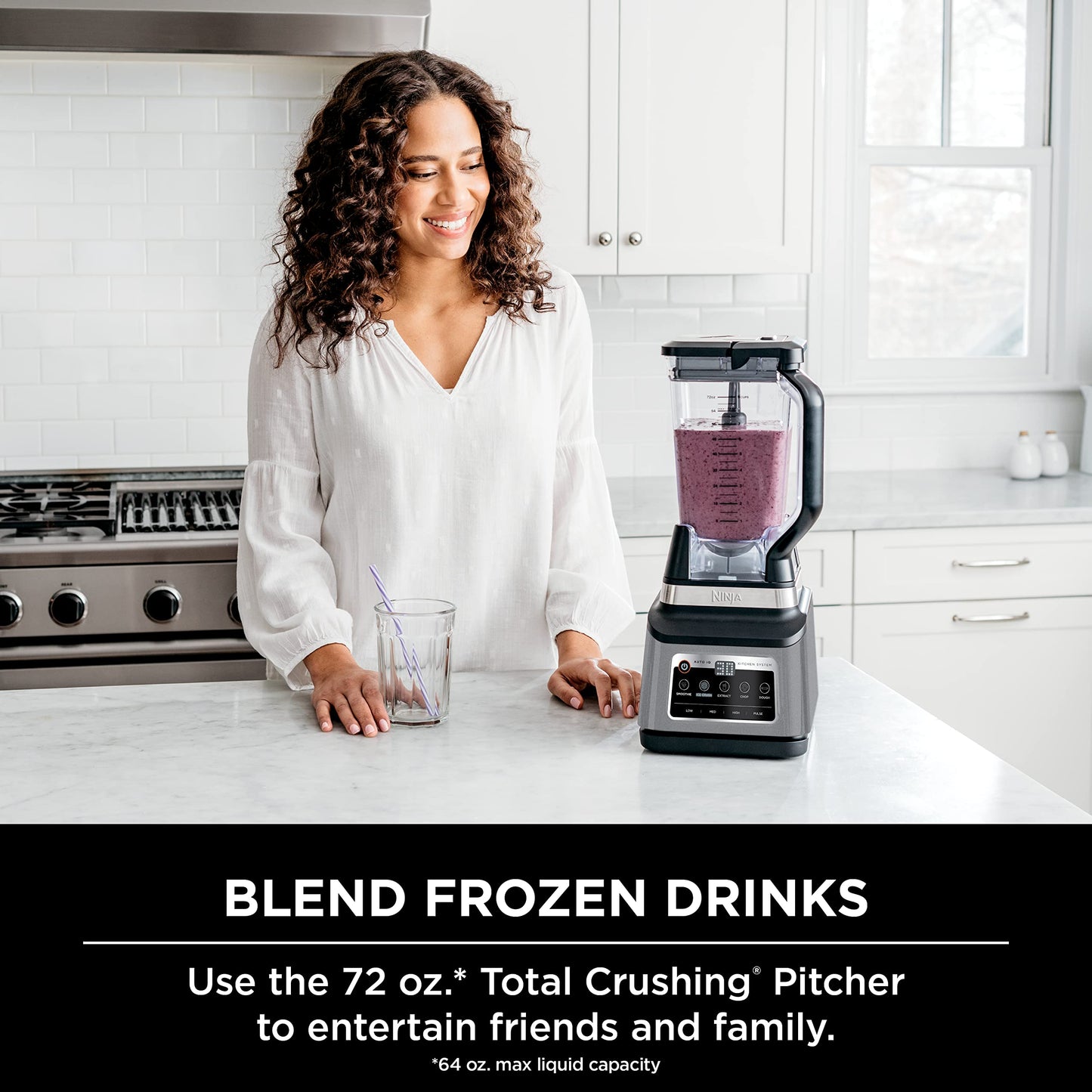 Ninja BL660 Professional Compact Smoothie & Food Processing Blender, 1100-Watts, 3 Functions -for Frozen Drinks, Smoothies, Sauces, & More, 72-oz.* Pitcher, (2) 16-oz. To-Go Cups & Spout Lids, Gray