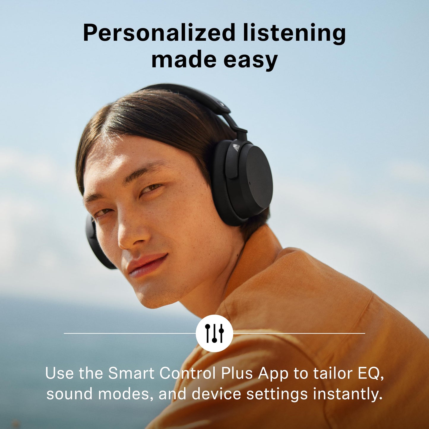 Sennheiser ACCENTUM Wireless Bluetooth Headphones Noise Cancelling - Up to 50HR Playtime, Hybrid Noise Cancelling (ANC), All-Day Comfort, Bluetooth Over Ear Headphones for School, Traveling, Black