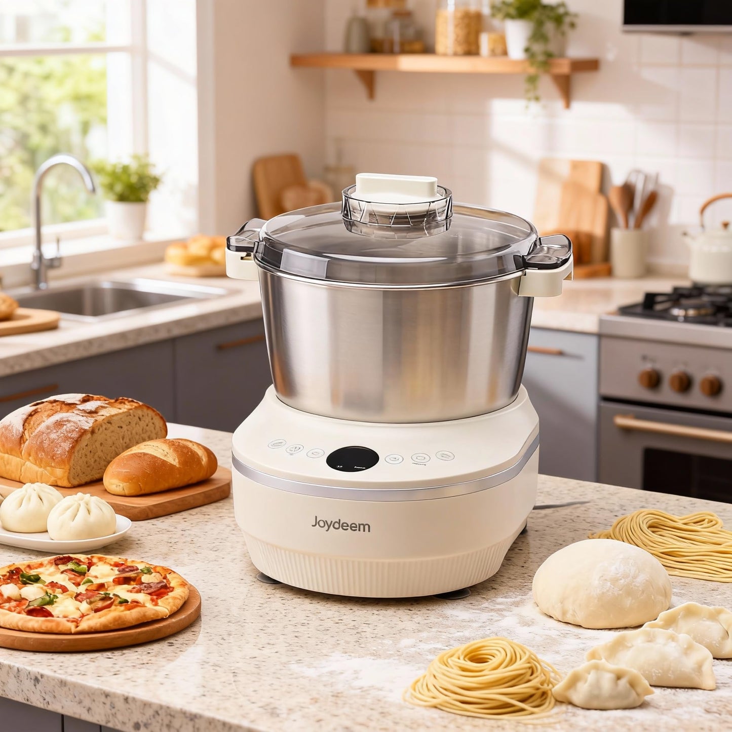 Joydeem HMJ-A701 Electric Dough Maker (7.4Qt) with Ferment Function - Ideal for Bread, Pizza, Sourdough & Dumpling Dough Mixer
