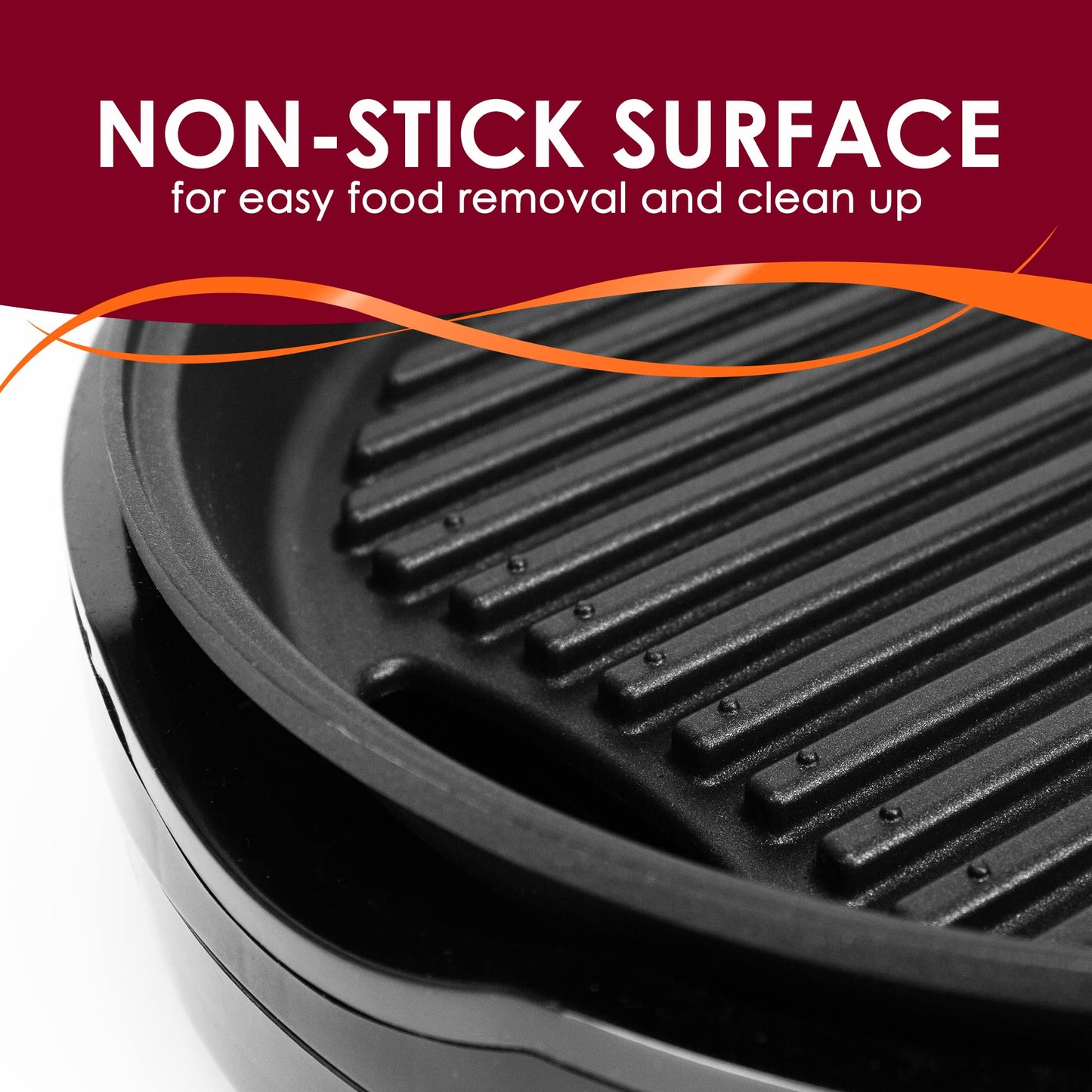 Elite Gourmet EMG-980B Smokeless Electric Tabletop Grill Nonstick, 6-Serving, Dishwasher Safe Removable Grilling Plate, Grill Indoor, Tempered Glass Lid, Adjustable Temperature, 14" Black