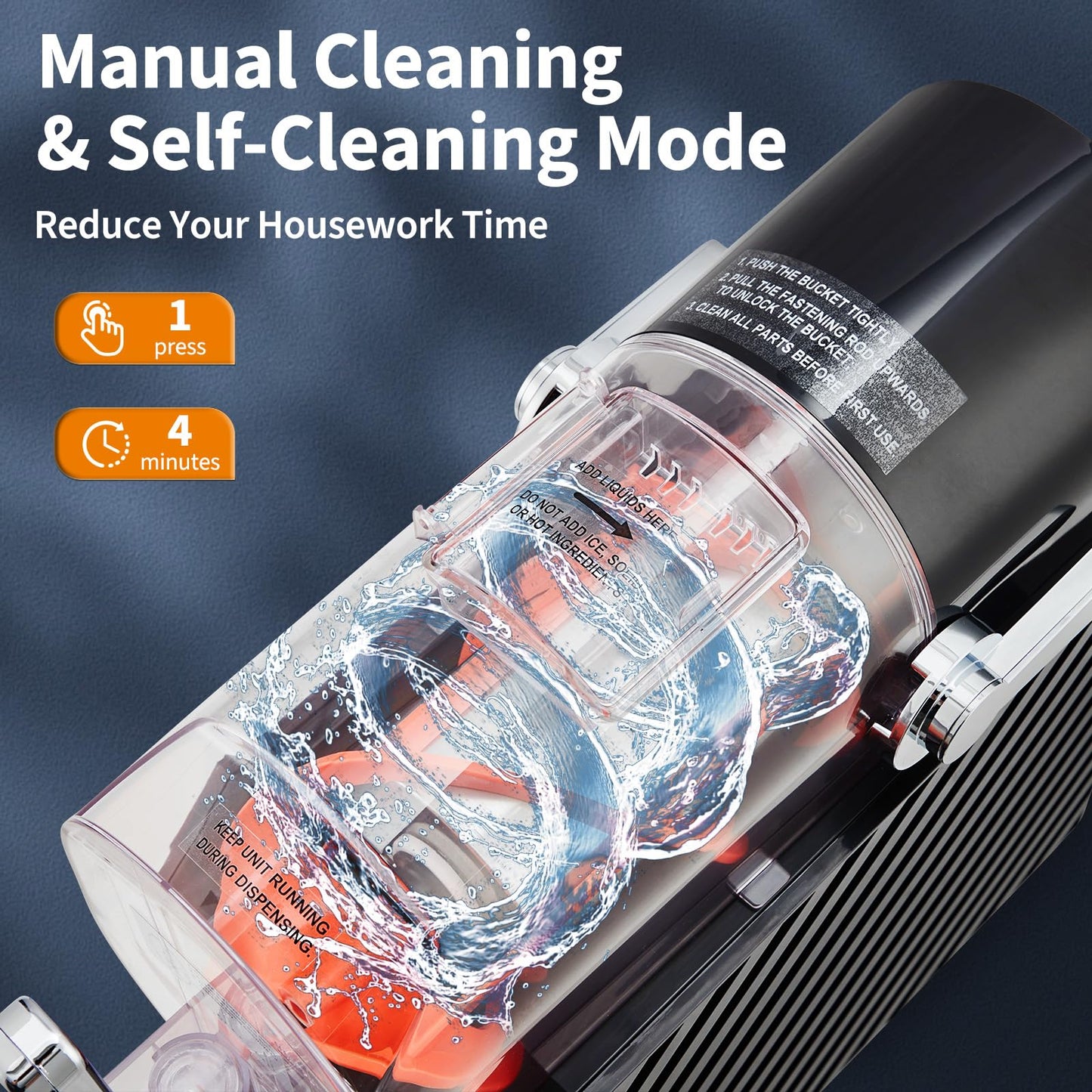 SierraSquad 84oz (2.5L) Slushie Machine with 3 Preset Modes - Frozen Drink Maker for Slush, Frappe & Milkshake, LED Display, Auto-Clean & One-Touch Dispensing for Home & Party Use