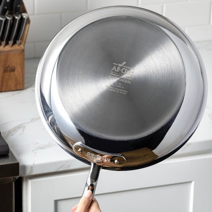 All-Clad D3® Stainless Steel 1 Quart Sauce Pan Covered- Made in the USA- The Original Bonded Professional Cookware- Oven Safe & Induction Compatible